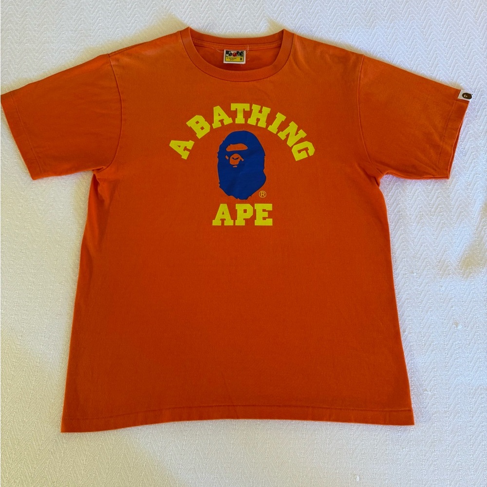 Bape Orange Kids T-Shirt with Logo